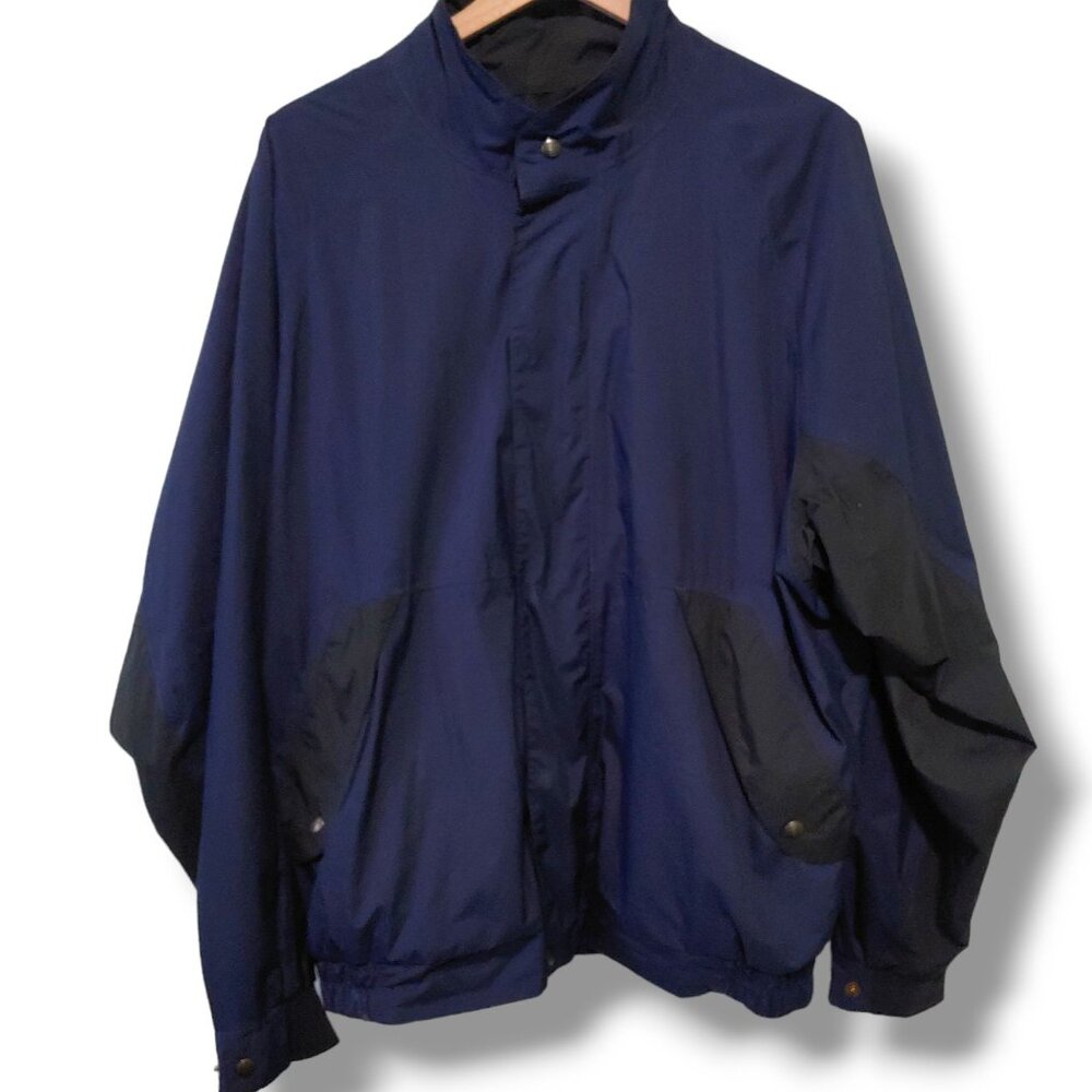 DryJoys by FootJoy men's jacket blue black Size Large windbreaker - Picture 1 of 13